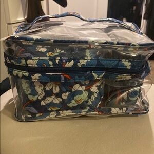 Vera Bradley floral burst three piece cosmetic set